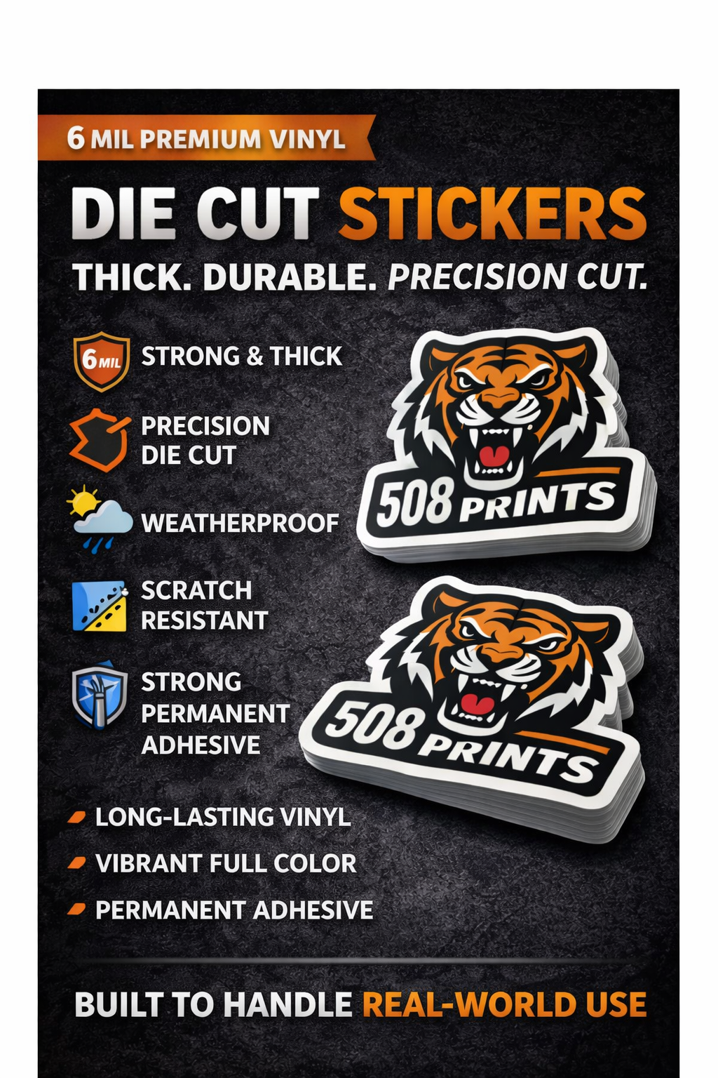 Die Cut 6mil Premium Stickers