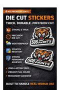 Die Cut 6mil Premium Stickers