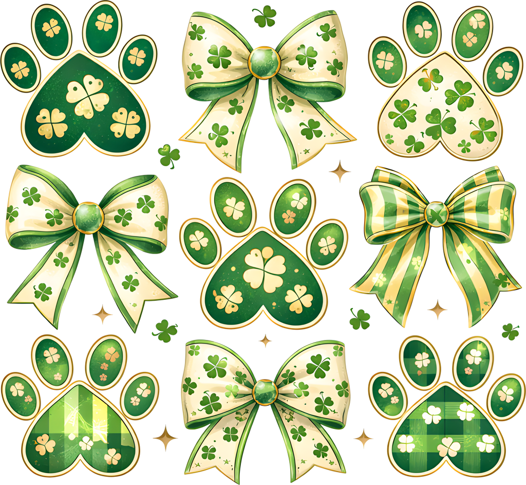 🍀 St. Patrick’s Day DTF Transfer Bundle #5 – Set of 5 (10” Insta-Peel)