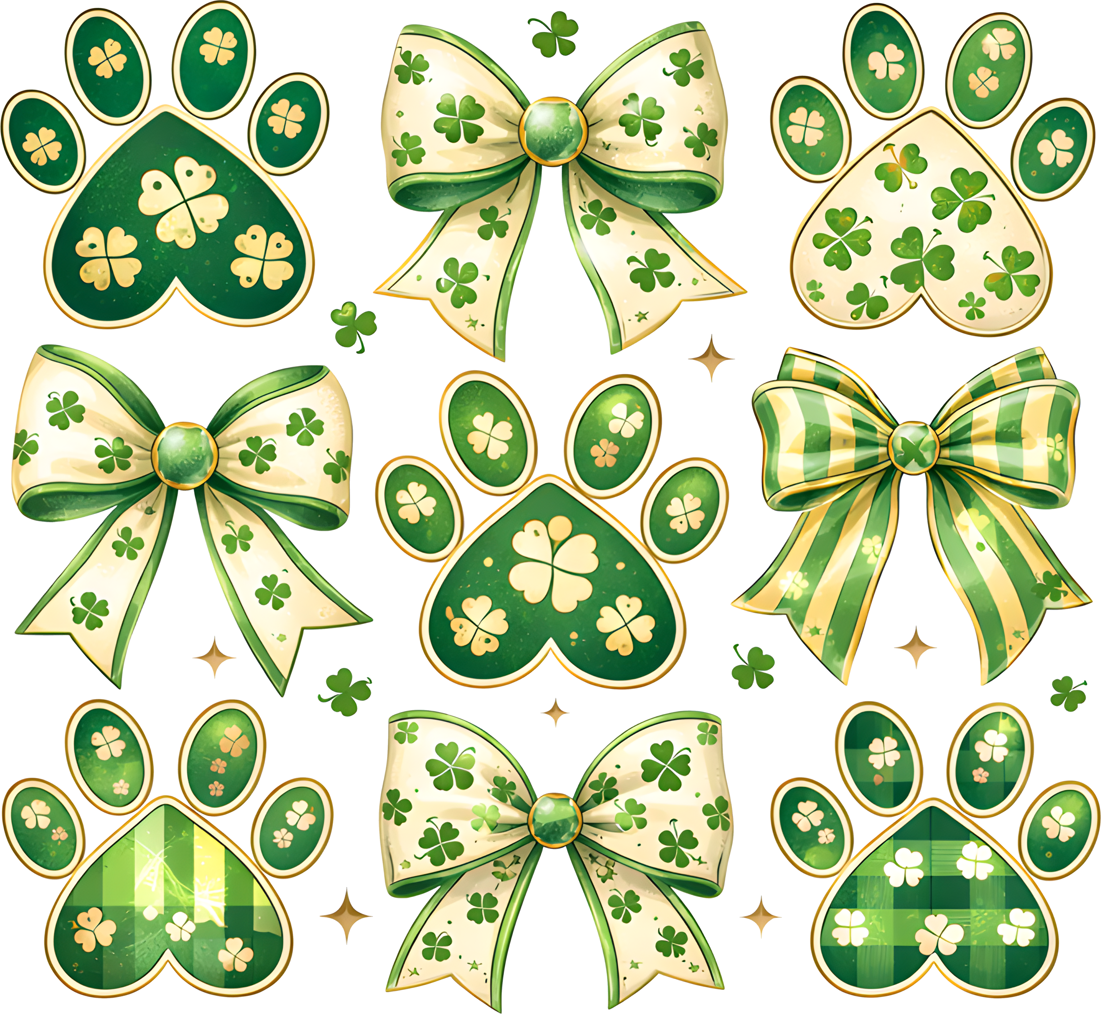 🍀 St. Patrick’s Day DTF Transfer Bundle #5 – Set of 5 (10” Insta-Peel)